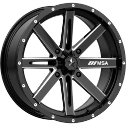 M41 Boxer 16x7 Gloss Black Milled +10MM 4/137