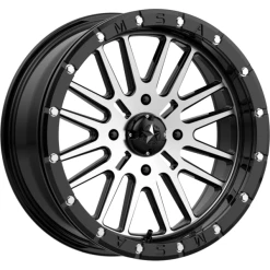 M37 Brute BL 16x7 Gloss Black Machined +10MM 4/137