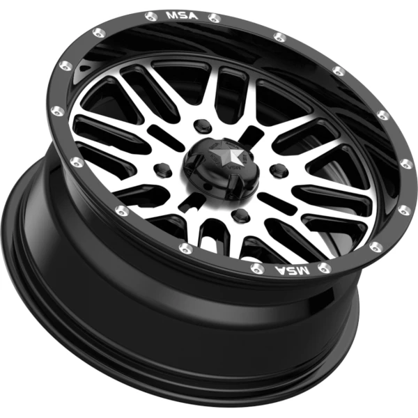 M38 Brute 22x7 Gloss Black Machined +10MM 4/137 3 M38 Brute 22x7 Gloss Black Machined +10MM 4/137