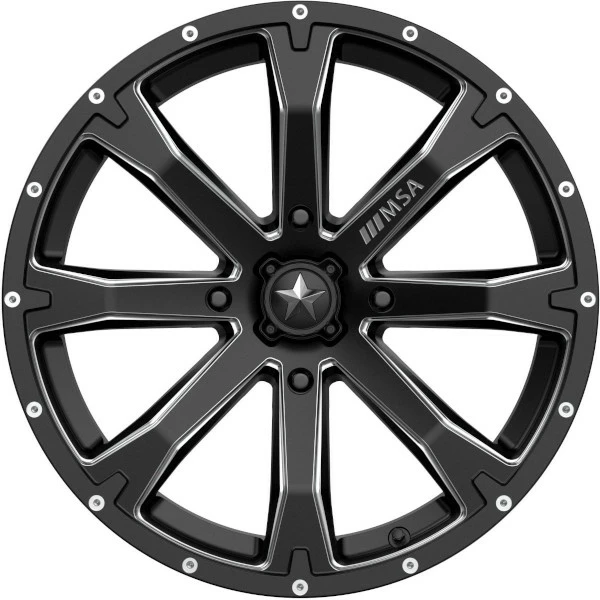 M42 Bounty 14x7 4/110 Satin Black Milled +10 Wheel 3 M42 Bounty 14x7 4/110 Satin Black Milled +10 Wheel - Image 2