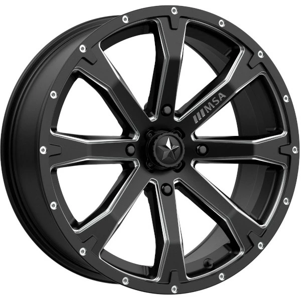 M42 Bounty 14x7 4/110 Satin Black Milled +10 Wheel 4 M42 Bounty 14x7 4/110 Satin Black Milled +10 Wheel - Image 3