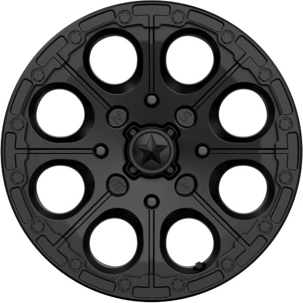 M44 Cannon Beadlock 14x7 4/156 Satin Black -Satin Black Ring +10 Wheel 4 M44 Cannon Beadlock 14x7 4/156 Satin Black -Satin Black Ring +10 Wheel - Image 2