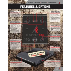 Thumper Fab Ranger 900/1000 Crew - Speaker Top - Full Light System In Grey 10 Thumper Fab Ranger 900/1000 Crew - Speaker Top - Full Light System In Grey -ITP tire-shop TF RGRC1000 L2G 5 L
